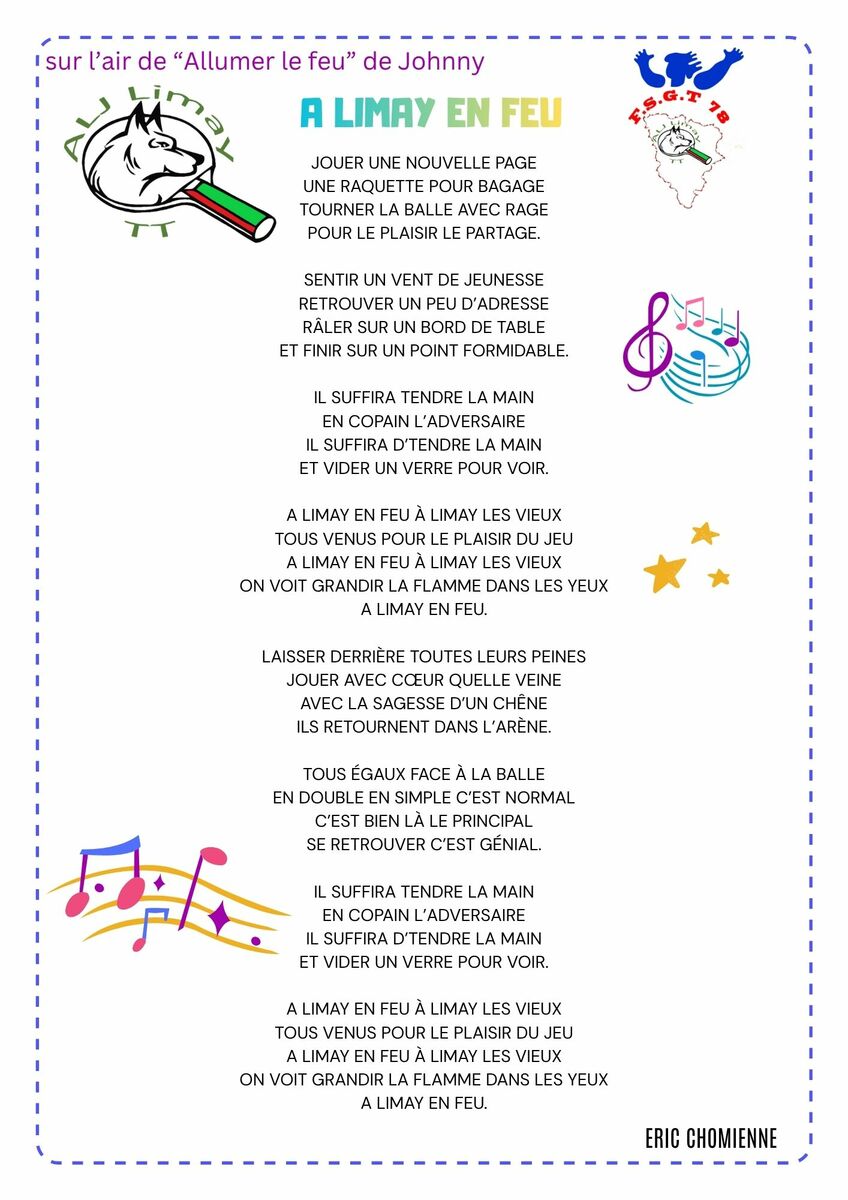 Chanson "A Limay le feu"