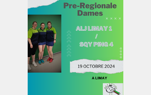 3 éme journée PR DAMES : LIMAY / SQY PING 4