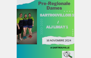 5 éme journée PR DAMES : SARTROUVILLOIS 2 / LIMAY