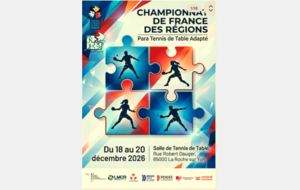 PARA TENNIS DE TABLE ADAPTÉ : Championnat de France des Régions